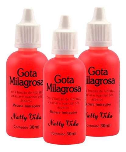 Kit 3 Gota Milagrosa Anti Rachaduras E Ressecamento 30ml