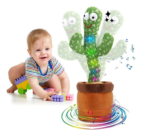 Cactus Bailarín Peluche Felpa Juguete Para Niños Recargable