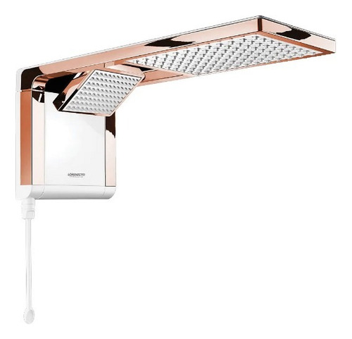 Ducha Lorenzetti Acqua Duo Ultra Branco Rose Gold 127v 5500w