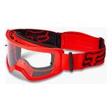 Goggles Lentes Fox Racing Main Motocross Enduro Cuatri Rzr Color De La Lente Claro Color Del Armazón Rojo