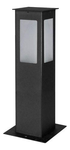 Ferrolux 1040 Farol De Piso Exterior 40cm Rosca E27 Color Negro