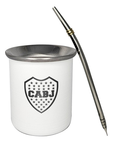 Mate Acero Térmico Grabado Laser Escudos De Futbol Bombilla 