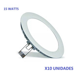 Pack 10 Focos Panel Led 15w Embutido Redondo Luz Calida!!