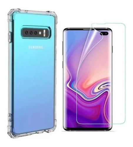 Capa Capinha Para Samsung Galaxy S10 Plus+ Película Hidrogel