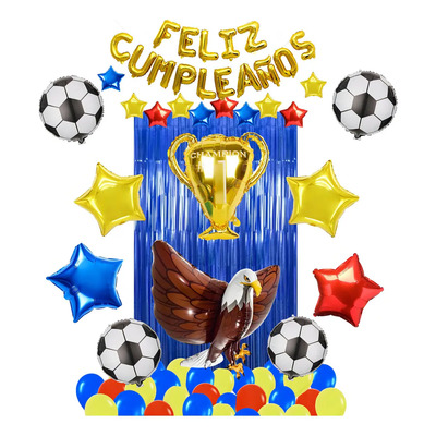 Decoracion Cumpleaños Globos America Aguilas Futbol Club Color Azul Aguila_azul | Envío gratis