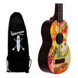 Ukelele Soprano Kala Ukadelics Diseño Peace + Funda