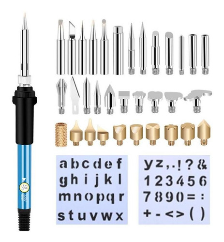 Kit Pirograbador De Madera 30 Pcs 220-450°c Regulable 60w