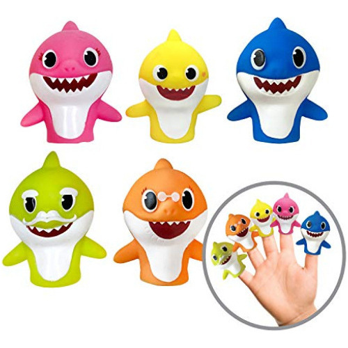 Conjunto De Fantoches Dedo De Tubarão Bebê Nickelodeon 5pçs