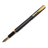 Caneta Tinteiro Pierre Cardin Golden Eye Preto Fosco