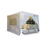 Gazebo Rafia 3x3 Puerta Cierre Ventana + Bolso Estaca Y Soga