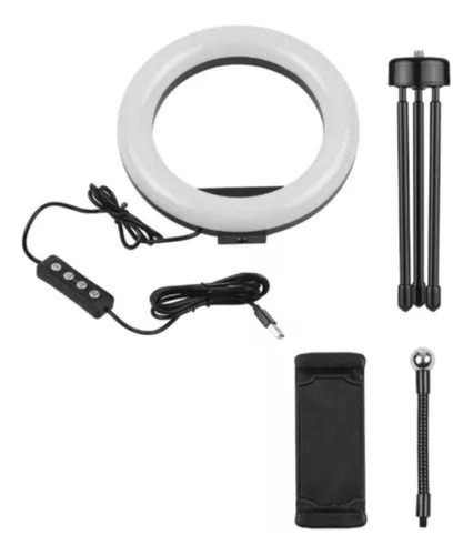 Suporte Celular De Mesa Luminária Ring Light Led Selfie.