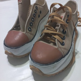 Zapatillas Nuevas De Lona Color Beige, Nro.36, Simil All Sta