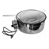 Fritadeira Industrial Grupo Três 3,5 L Tacho Esmaltado 127v Cor Prateado