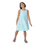 Vestido Básico Infantil Midi Em Algodão