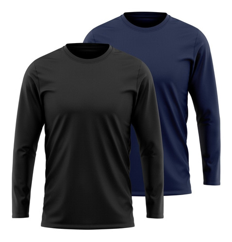 Kit 2 Camisetas Térmicas Masculina Segunda Pele Camisa Uv 50