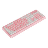 Com Fio Usb Mecânico Teclado Para Luz Branca Branco Rosa