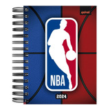 Agenda 2024 Diária Nba Capa Dura 13,6 X 19,cm Cor Da Capa Azul E Vermelho