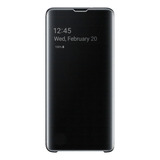 Case Samsung S-view Flip Cover Para Galaxy S10 Normal Color Negro