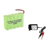 Bat. 12v 2700mah C/ Fio Aa + Carregador 12v Garra Jacare