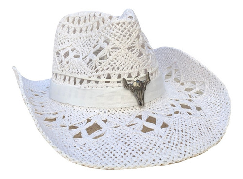 Sombrero Cowboy Crochet  Mujer Pampita Medallon