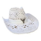 Sombrero Cowboy Negro/blanco Crochet   Pampita Envio Gratis 