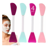 4 Piezas Brocha Silicona Aplicar Mascarillas Skin Care Crema