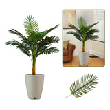 Planta Artificial Palmeira Areca + Vaso Decorativo