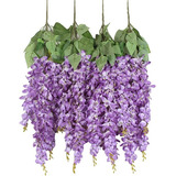 Flores Colgantes Artificiales Pack De 4 (violeta)