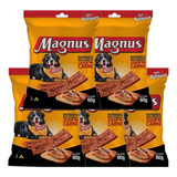 Kit 5 Unidades Petisco Para Cães Bifinho Magnus Carne 60g