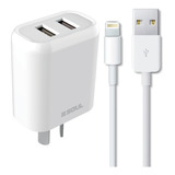 Cargador Rápido Doble Usb Para iPhone iPad + Cable Incluido