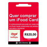 Cartão Presente Digital Ifood R$20 Entrega Via Chat
