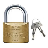 Cadeado Papaiz 60mm Chave Tetra 2 Chaves Crt60 - 16 Pinos