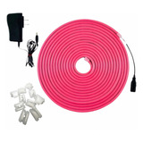 Tira Neon Flex 5m 12v Sumergible 6x12mm + Fuente + Grapas 