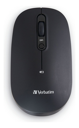 Mouse Verbatim 70750 Wireless Recargable Multidispositivo Color Negro