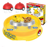 Kit 2 Peões Pokémon Beyblade Pikachu E Eevee + Campo Batalha