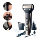 Máquina Corte Aparador Cabelo Barba Nariz 3x1 Kemei Km-6776