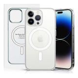 Case Capa Acrílica Magnética Para iPhone 14 15 Pro E Pro Max