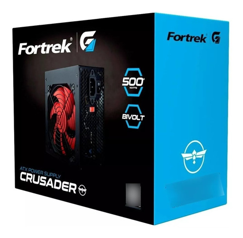 Fonte Gamer Atx 500w Real Silenciosa Pc Bivolt Cabo De Força