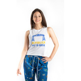 Remera Mujer Sin Mangas Boca  Republica De La Boca 