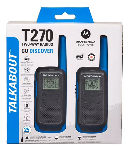 Par Radios De Comunicacion Motorola T270 Walkie Talkies