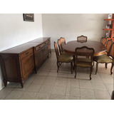 Comedor Tipo Provenzal Francés Con Trinchador + 8 Sillas