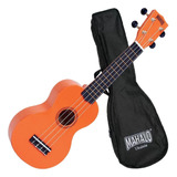 Ukelele Soprano Mahalo Orange Aquila Rainbow Mr1or Con Funda