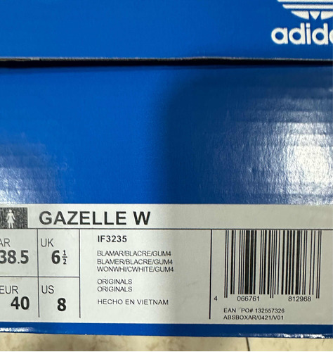 Zapatillas adidas Gazzelle W 61/2 Uk - 38 1/2argentina