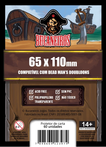 Sleeve Customizado - Dead Man's Doubloons 65x110