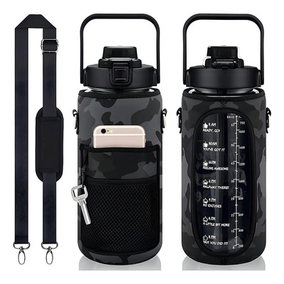 Botella Deportiva 2l De Agua Reutilizable Con Popote, Esling