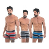 Boxer Corto Tricolor S/ Costura Hombre Dufour 11843 Pack X3