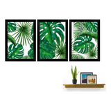 Quadro Decorativo Moldura Sala Costela De Adão Planta Verde