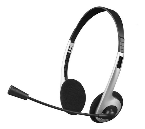 Headset C3tech Ph-01si P2 C/microfone 30mm - Prata/preto