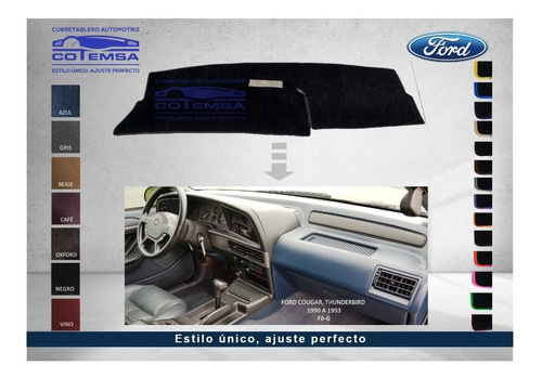 Cubretablero Automotriz Ford Cougar 1990 Al 1993 F6-g