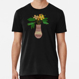 Remera Bolso De Mano Patience Flowers Algodon Premium